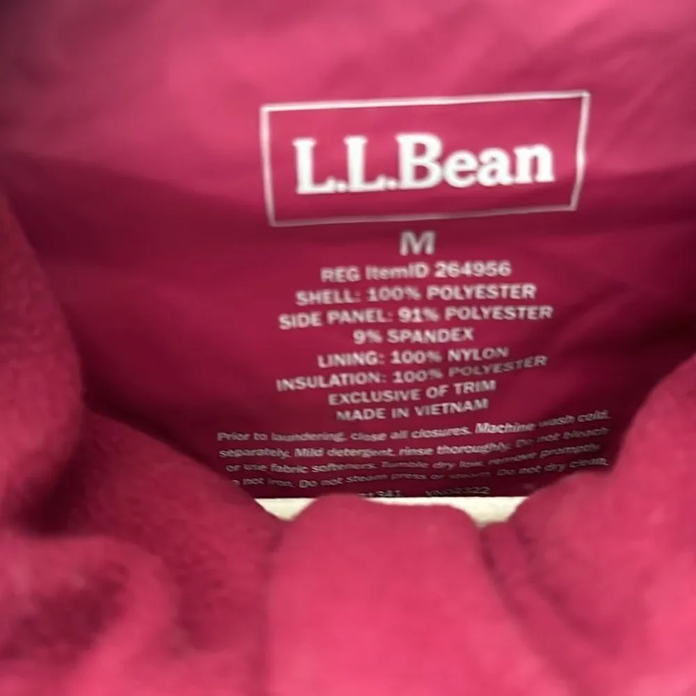 LL Bean Quilted Women’s Cranberry Jacket M